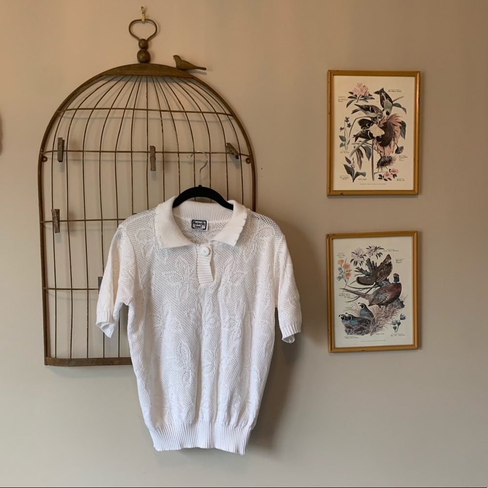 Vintage Kenneth Too! White Knit Top